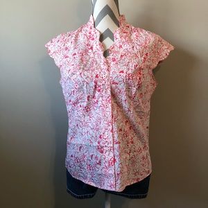 Lilly Pulitzer Floral Cap Sleeve Top